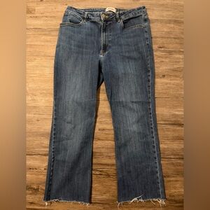 Wrangler Dark Blue Frayed Hem Jeans